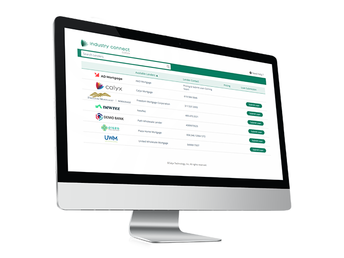 Calyx Industry Connect Interface